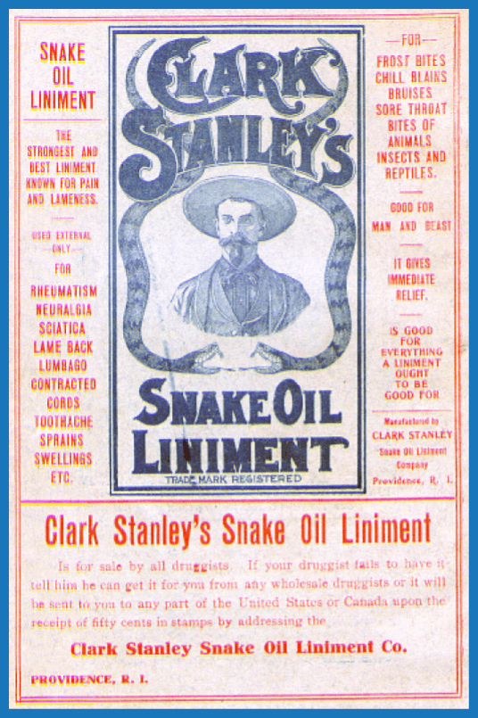 Clark Stanley's snake oil poster